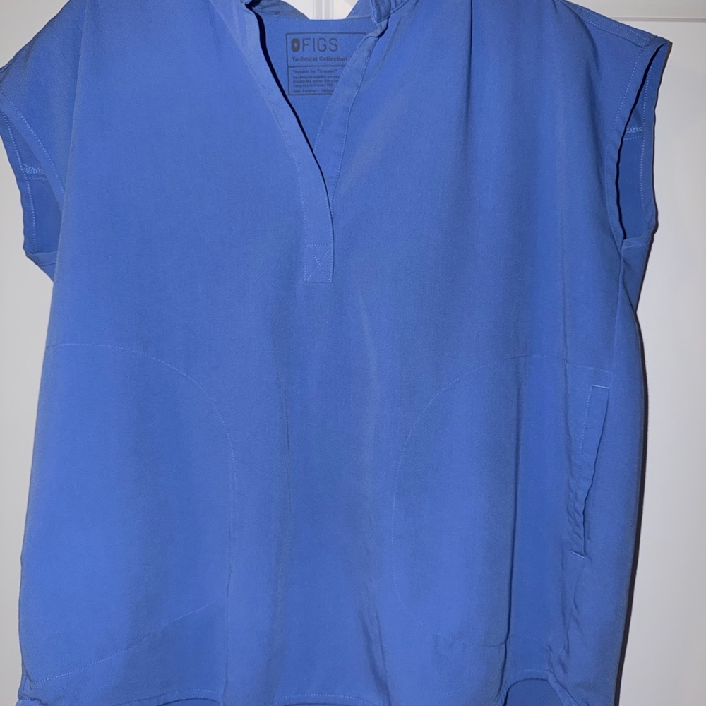 Figs Women's Blue Top Small